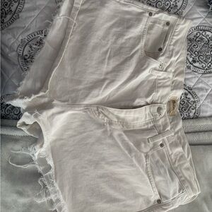 Madewell Relaxed White Denim Shorts